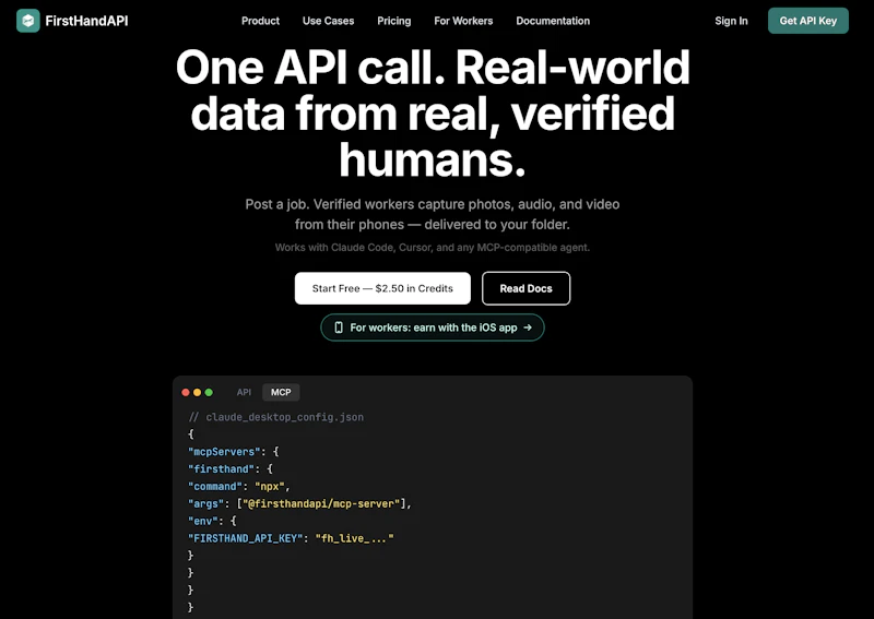 FirstHandAPI screenshot 1