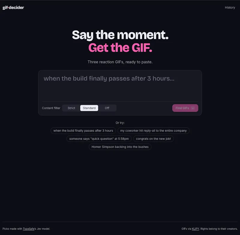 GIF Decider · the right GIF, decided screenshot 2