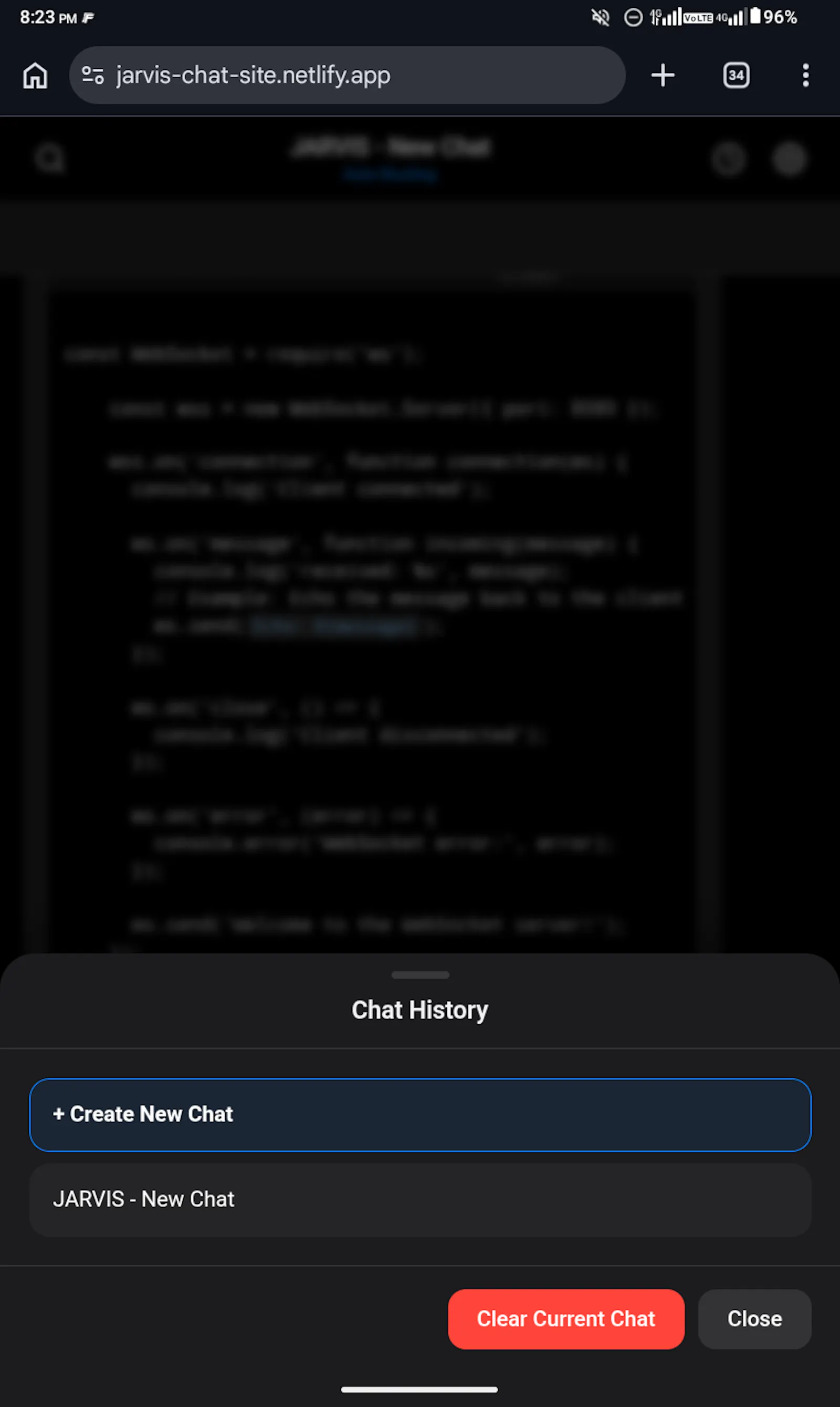 JARVIS Chat App screenshot 2