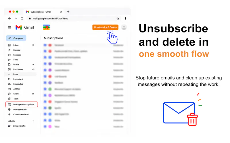 Bulk Unsubscriber for Gmail screenshot 3