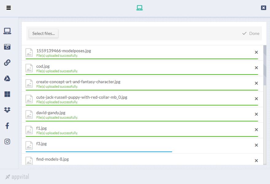 File Picker Cloud Uploader Widget API gallery image