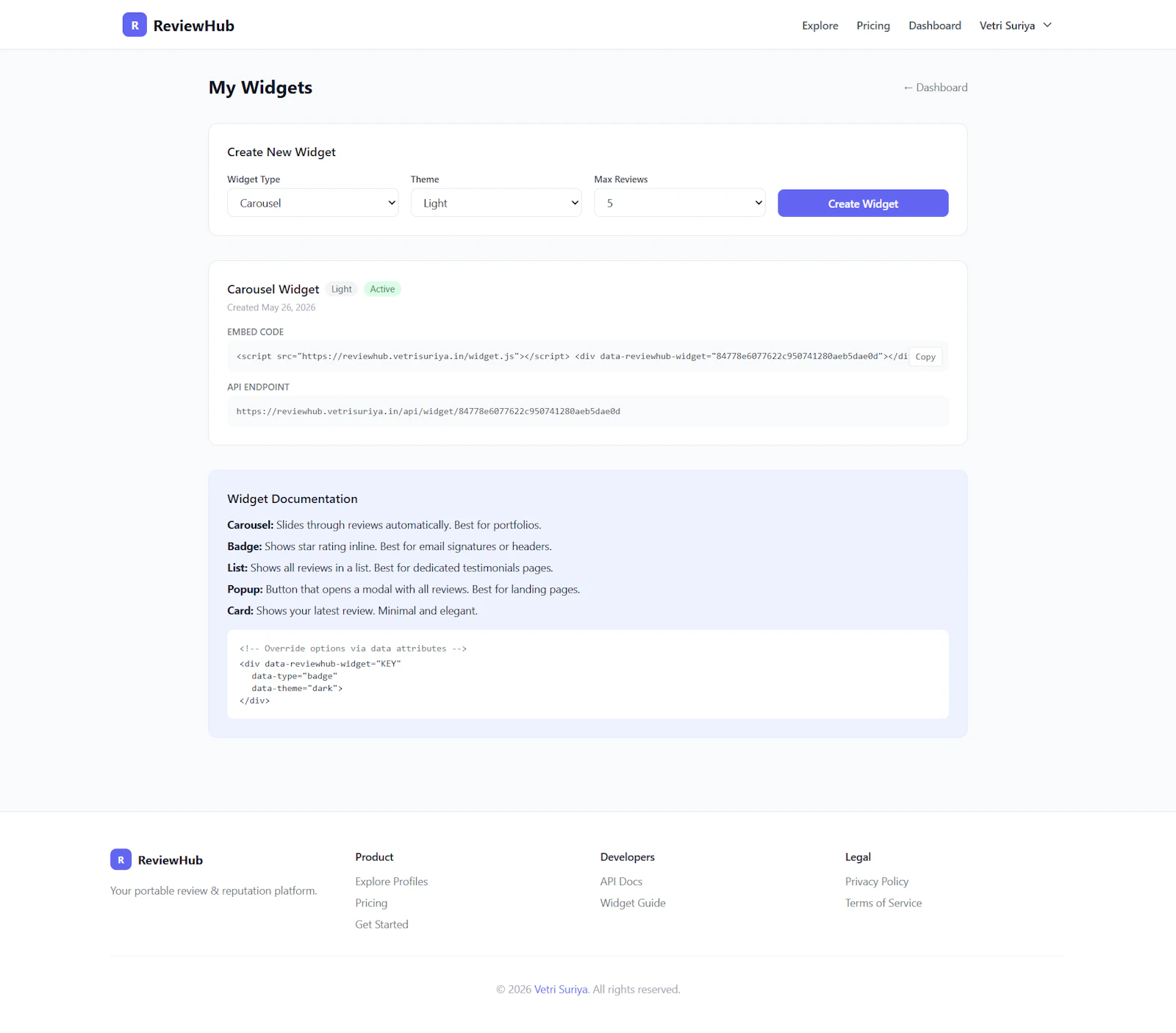 ReviewHub — Portable Reputation Platform screenshot 4