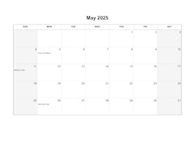 Printable Calendar 2025 gallery image
