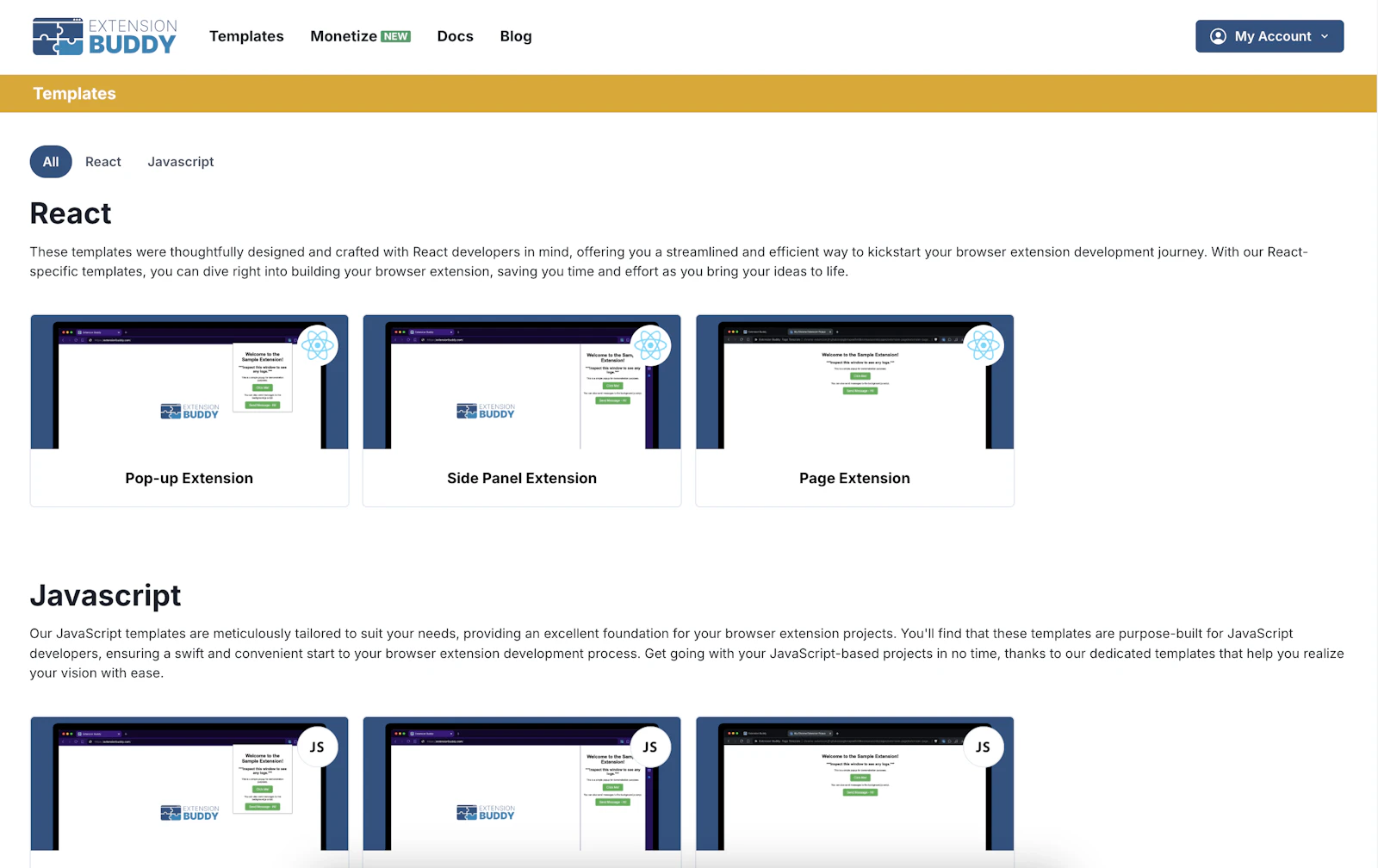 Extension Buddy screenshot 2