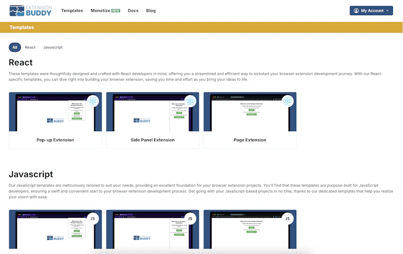 Extension Buddy screenshot 2