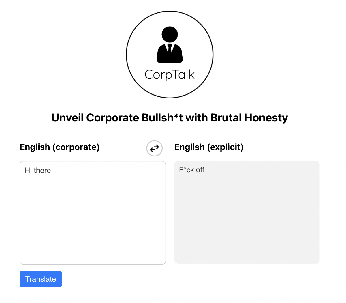 Corptalk - 잔인한 정직으로 기업 헛소리를 공개하십시오 미디어 1