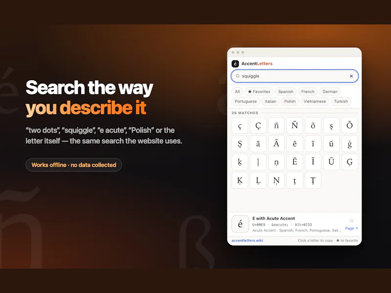 Accent Letters for Wix screenshot 1