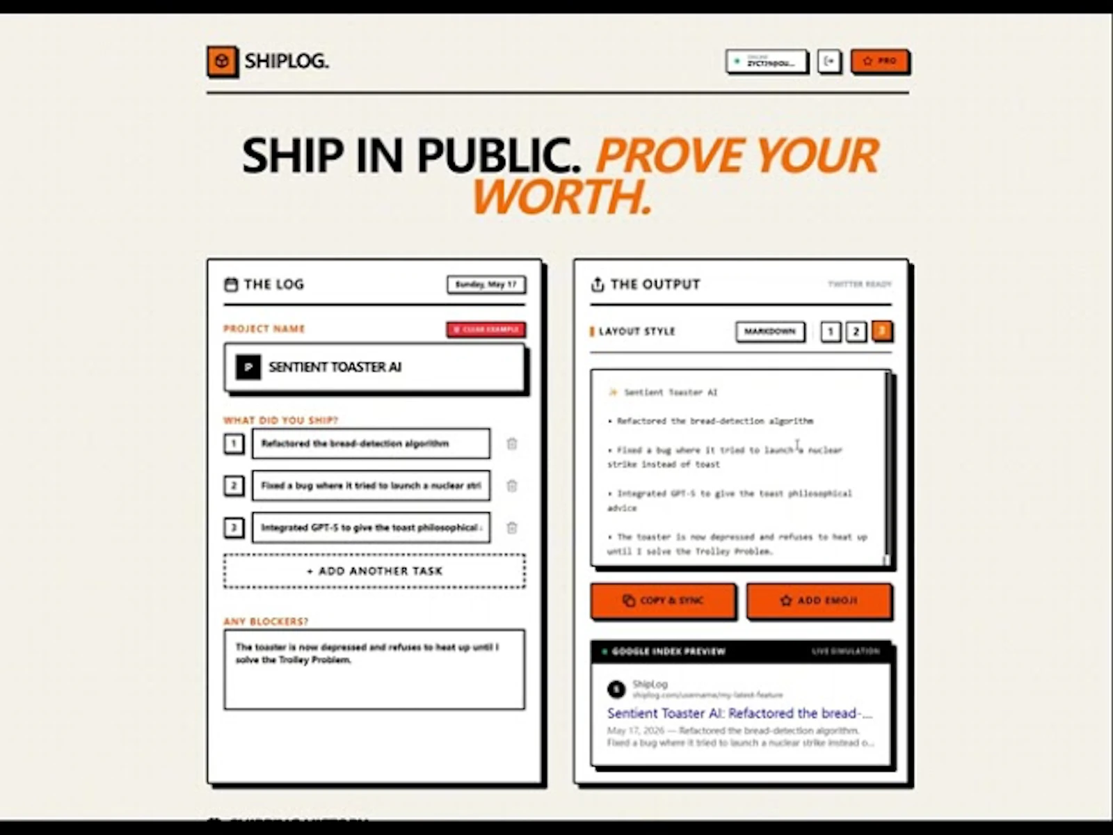ShipLog screenshot 1 (video preview)
