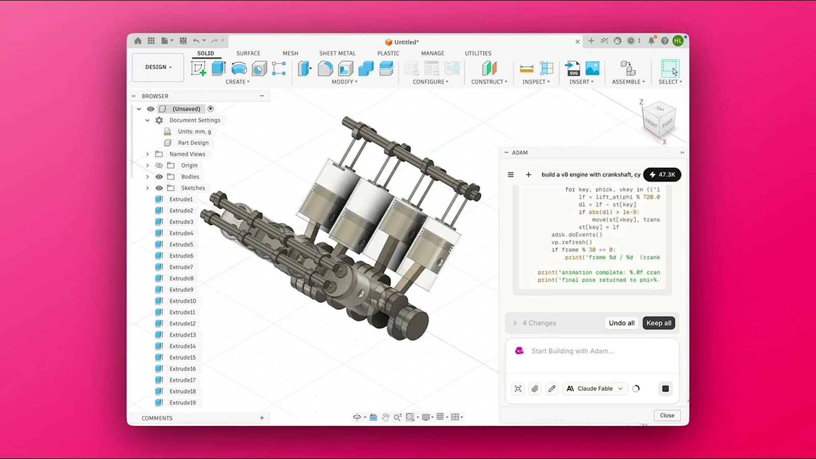 Adam CAD Copilot screenshot 1 (video preview)