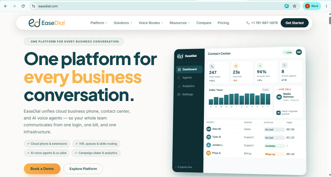 Easedial Ucaas and Ccaas gallery image