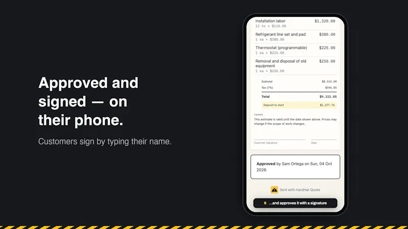HardHat Quote screenshot 3