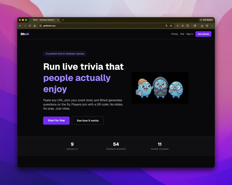 Bitwit — Developer Meetup Trivia screenshot 1
