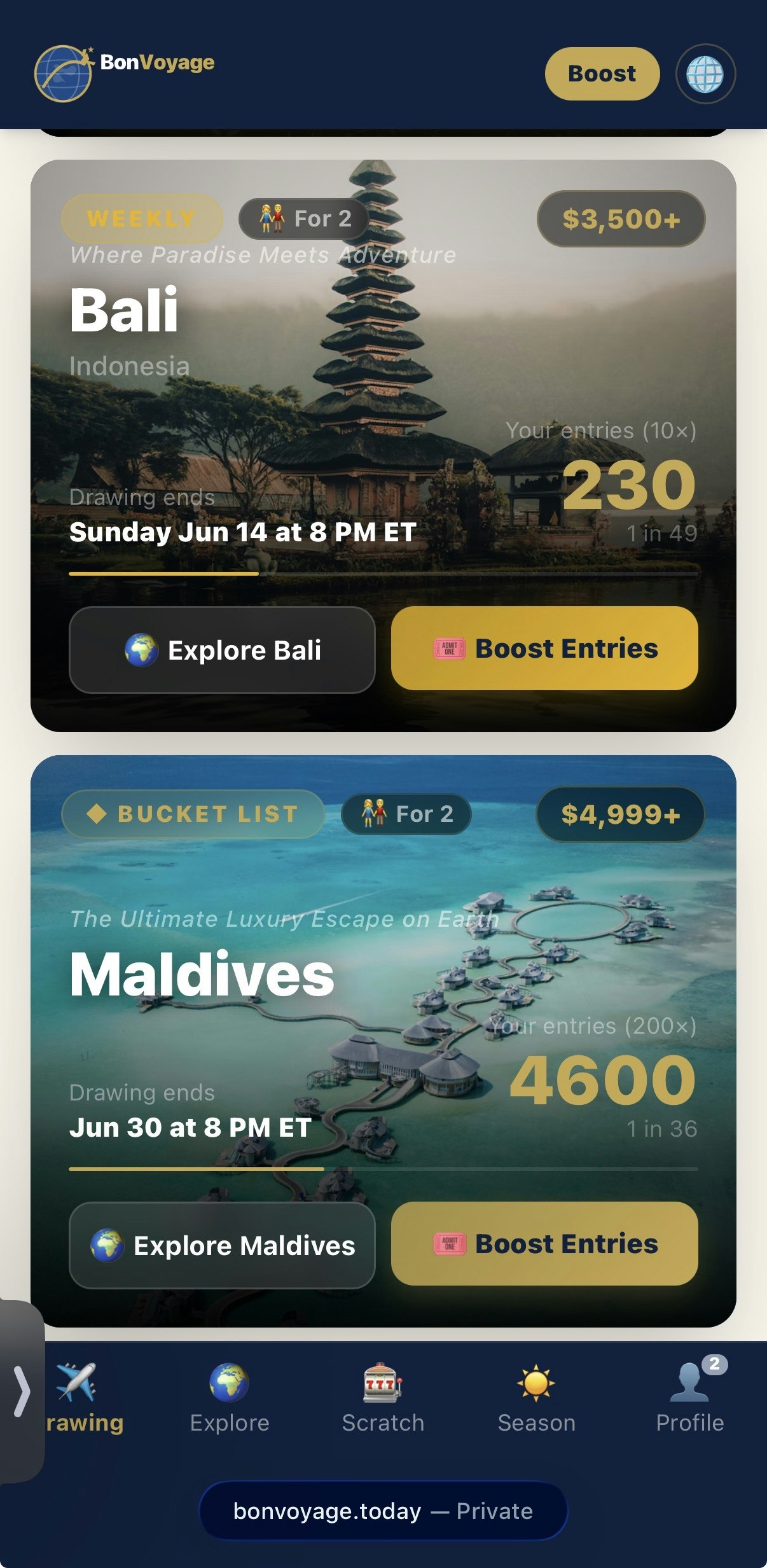 BonVoyage — Win a Vacation Every Day gallery image