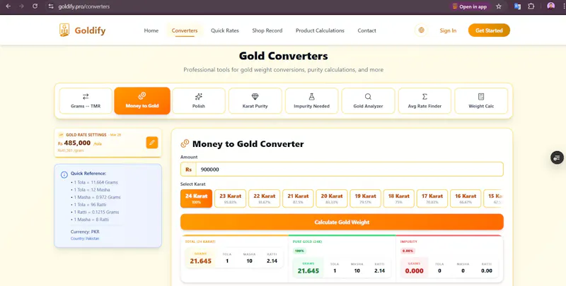 Goldify Pro screenshot 1