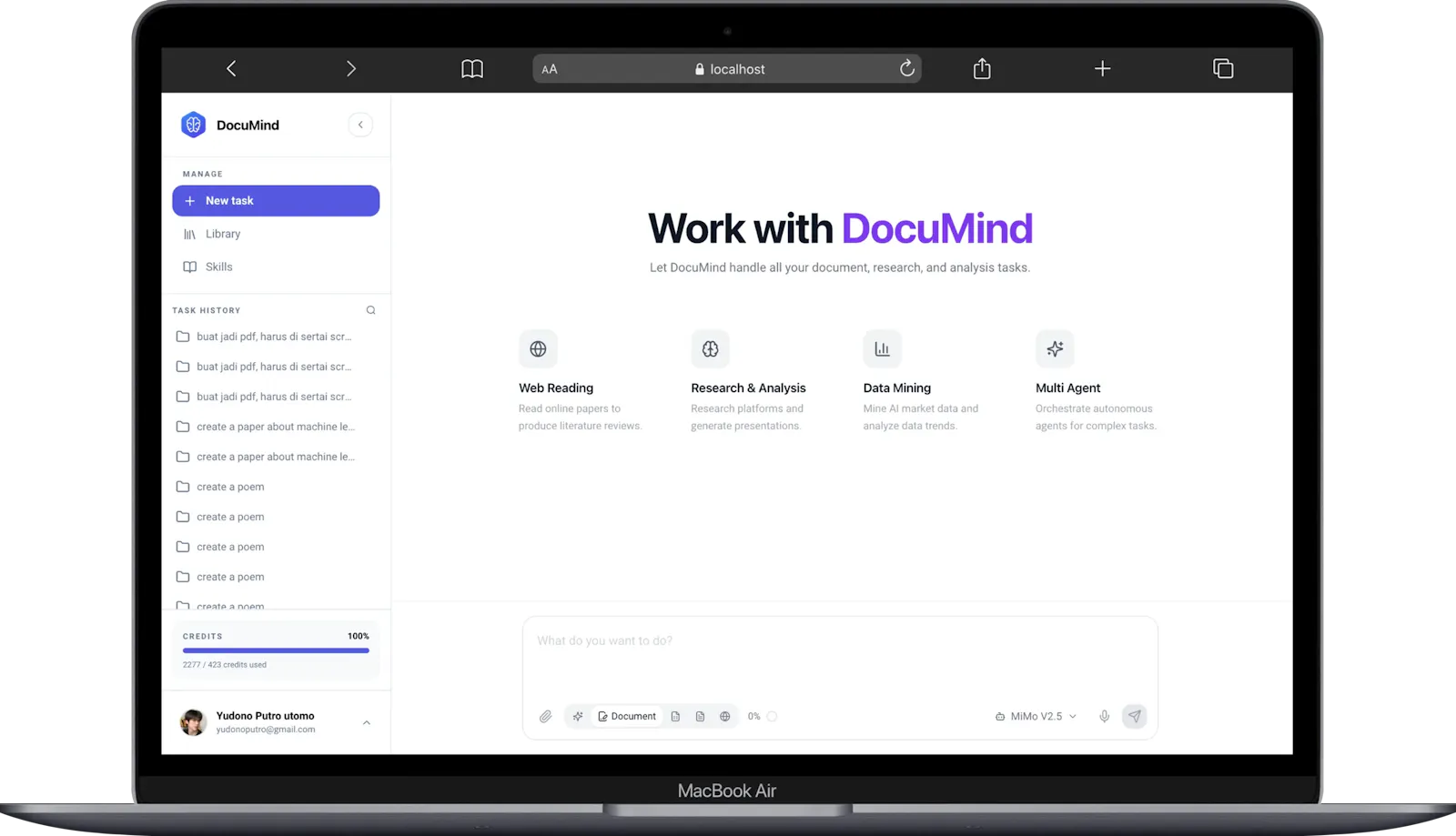 DocuMind screenshot 1