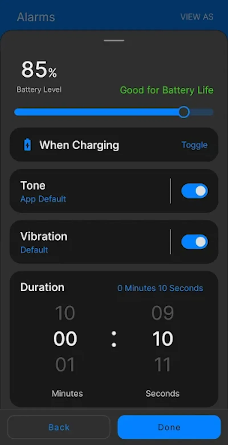Battery Alarm screenshot 3