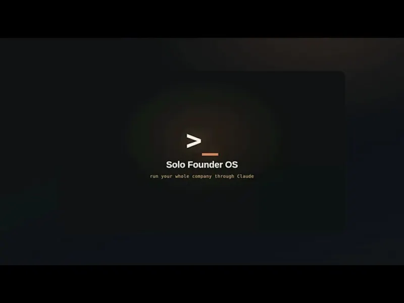 Solo Founder OS screenshot 1 (video preview)