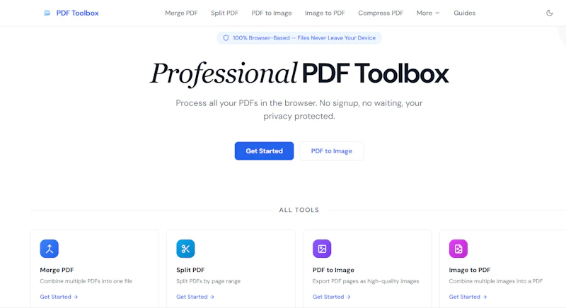 PDF Toolbox — Browser PDF Tools screenshot 1