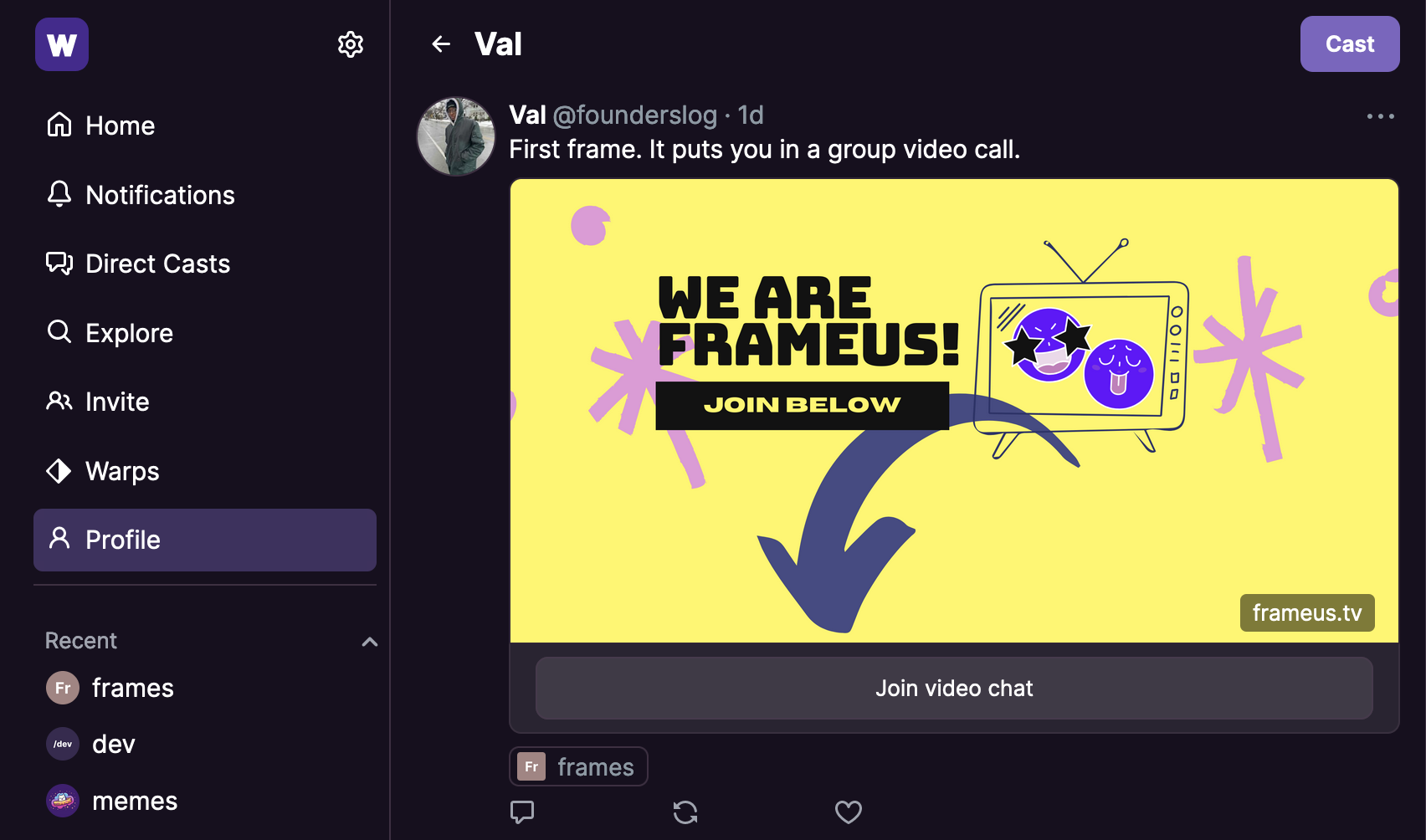 Frames on Farcaster - Turn any post into an app media 5