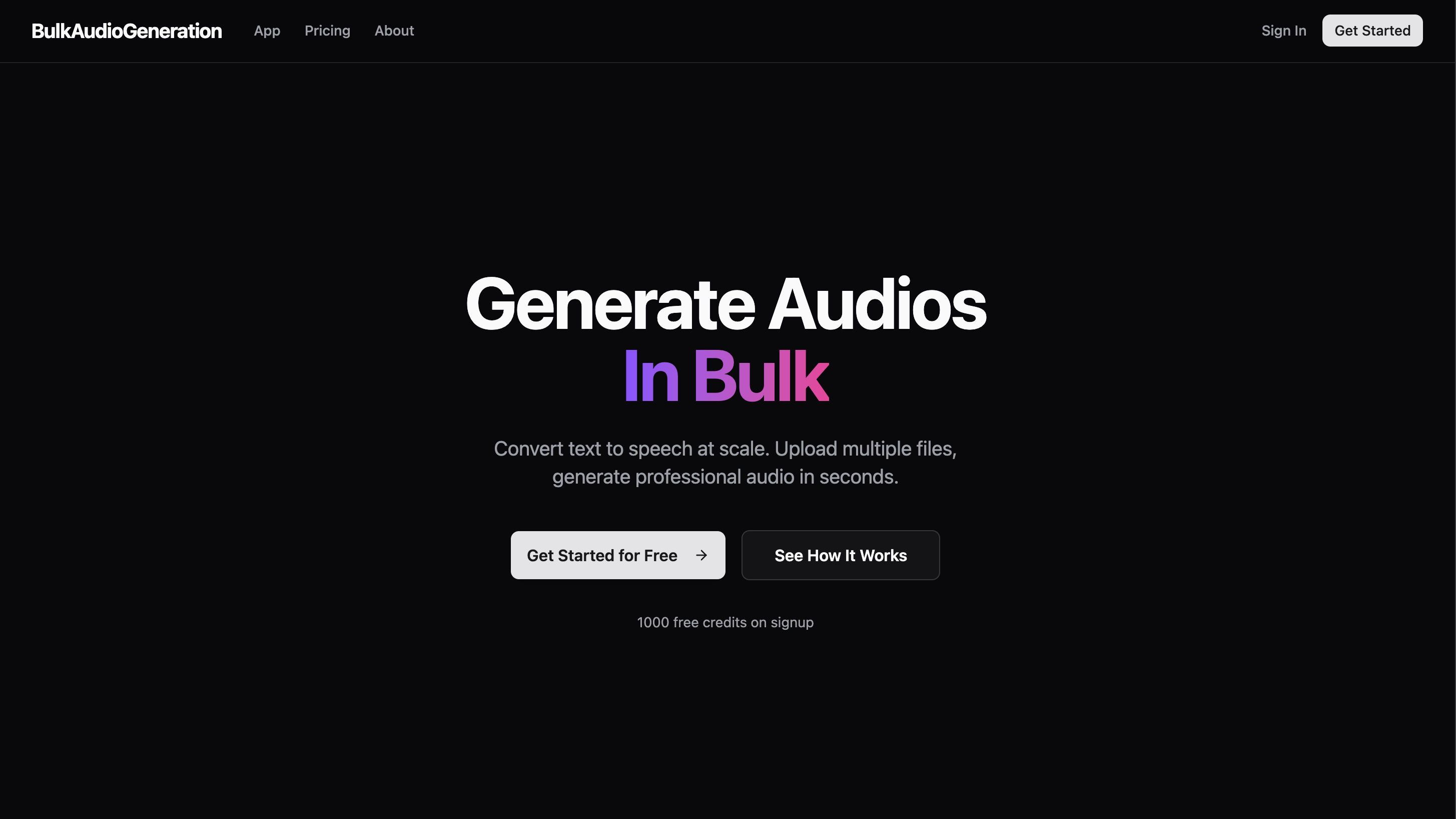 Bulk Audio Generation gallery image