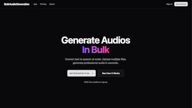Bulk Audio Generation gallery image
