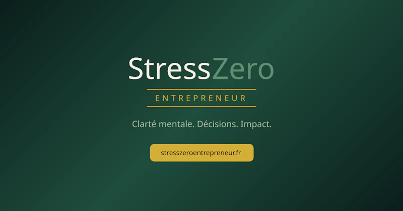 StressZero — Burnout Entrepreneur screenshot 1