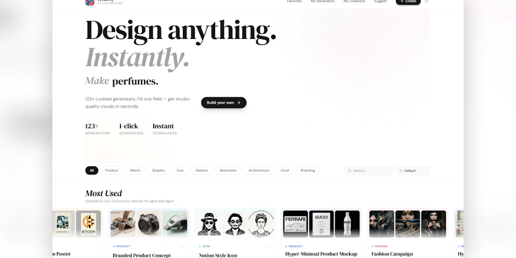 Creativly:具備獨特生成器的社群驅動型 AI 視覺平台