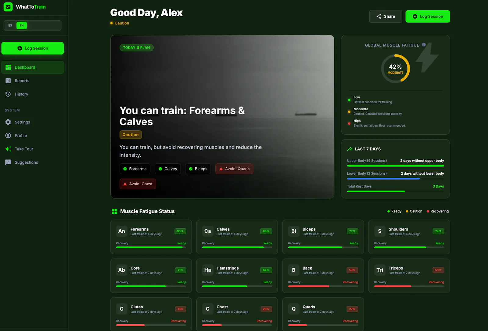 WhatToTrain screenshot 6