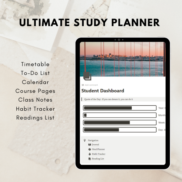 Ultimate Study Planner  Template