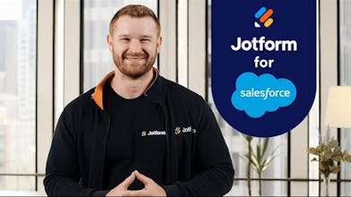 Jotform for Salesforce ユーザーインターフェースのフォーム作成オプションを示すスクリーンショット