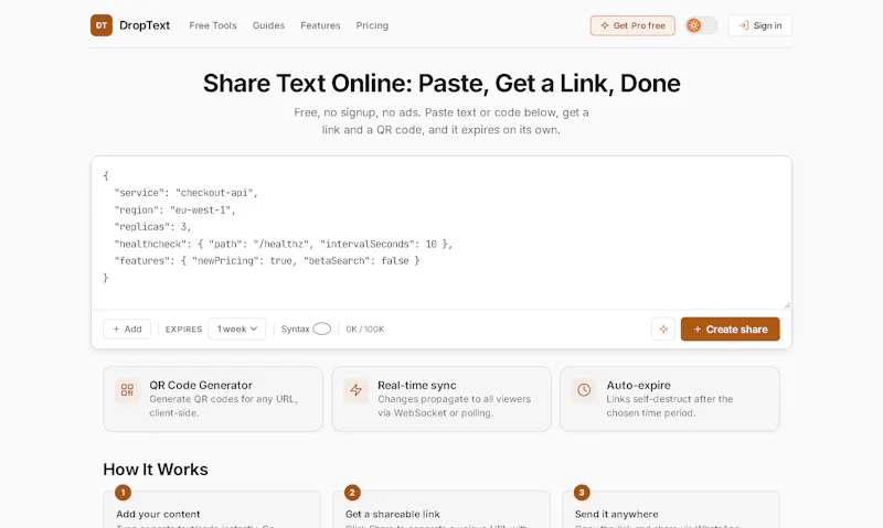 DropText screenshot 1