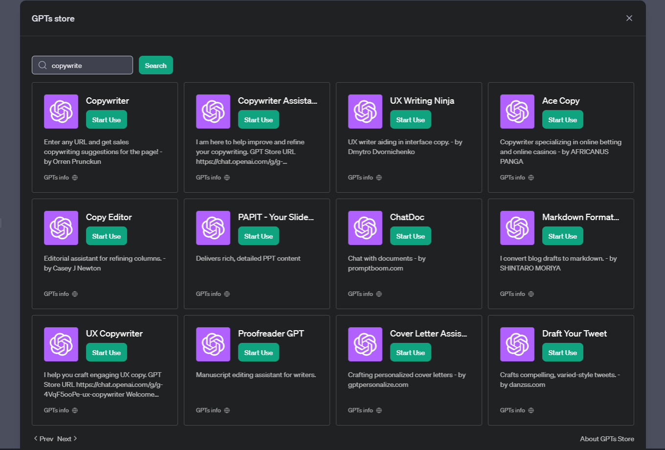 GPTs Store gallery image