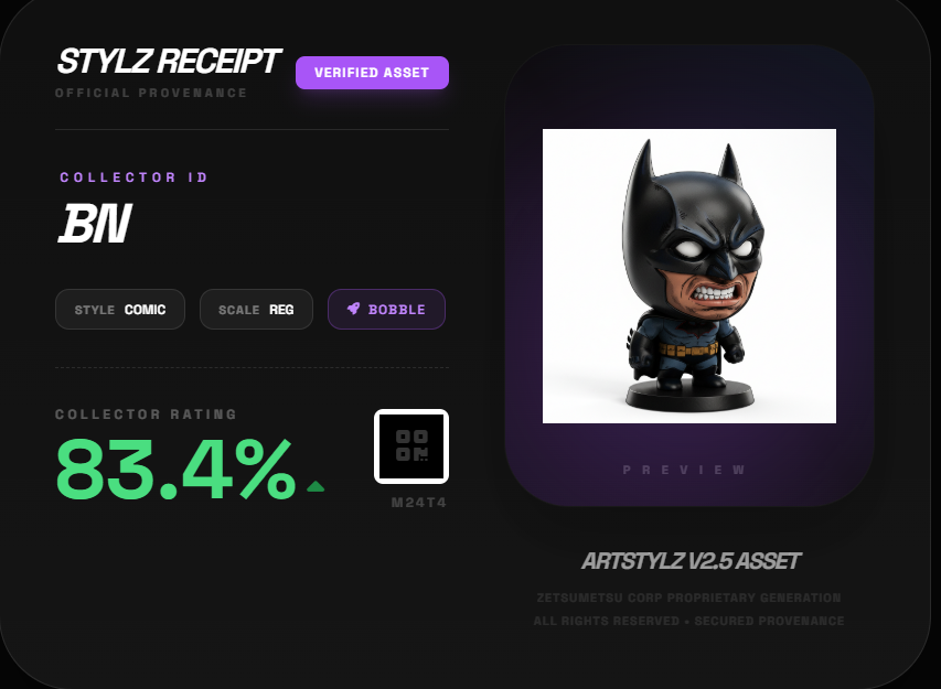 ARTSTYLZ 3D Model & Bobble gallery image