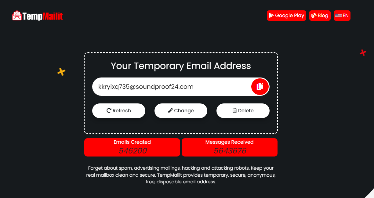 tempmail - 一時的なメールアドレスメディア1