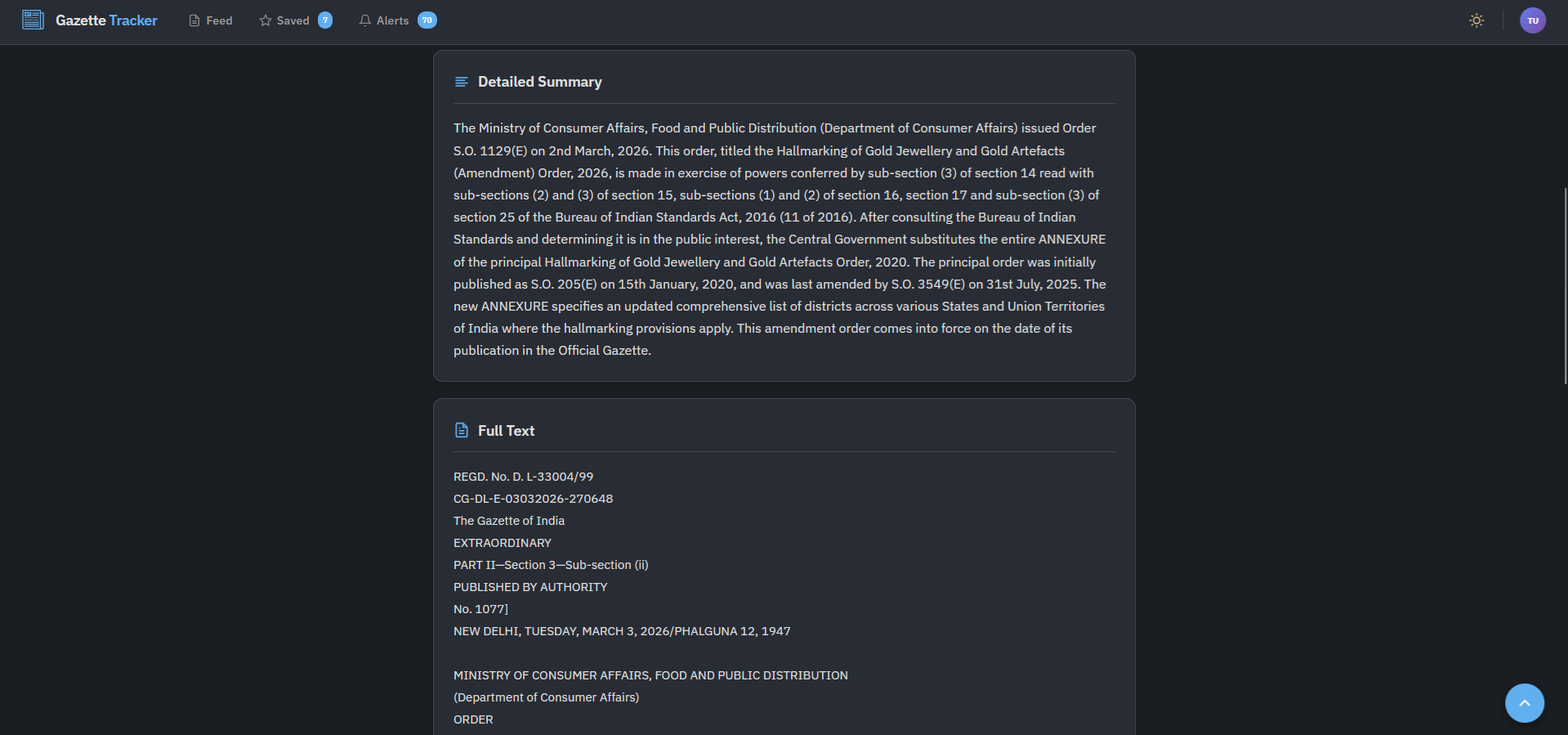 Gazette Tracker gallery image