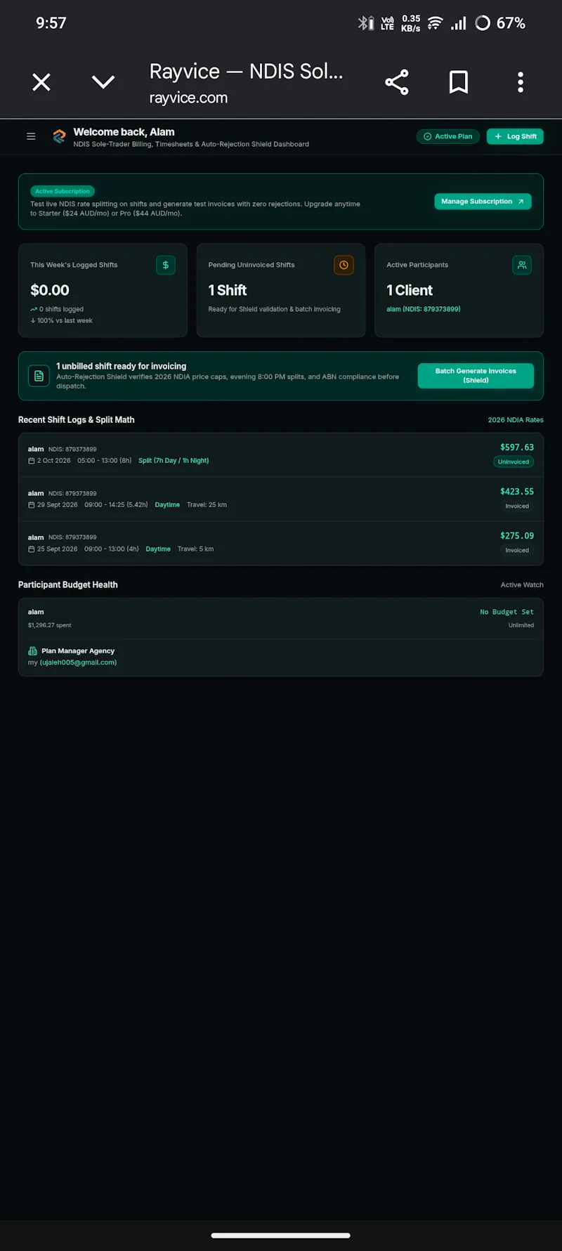 Rayvice screenshot 2