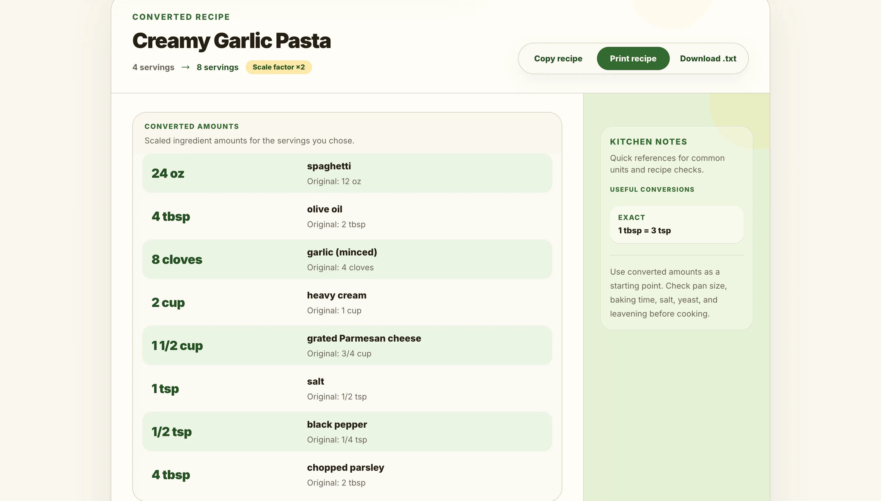 Recipe Converter gallery image