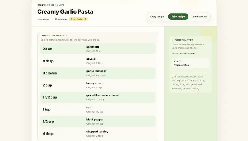 Recipe Converter screenshot 4