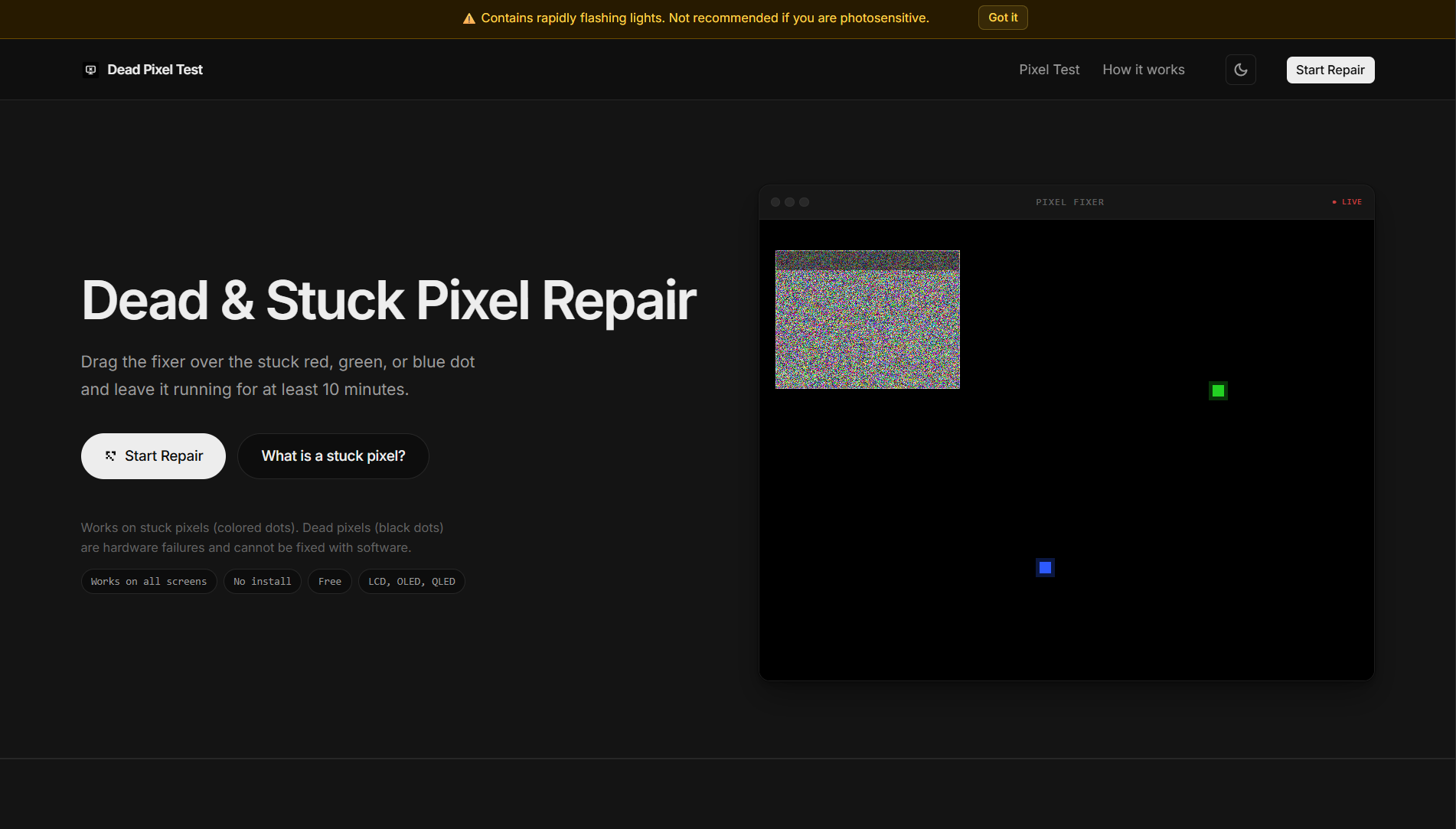 Dead Pixel Test and Fix gallery image