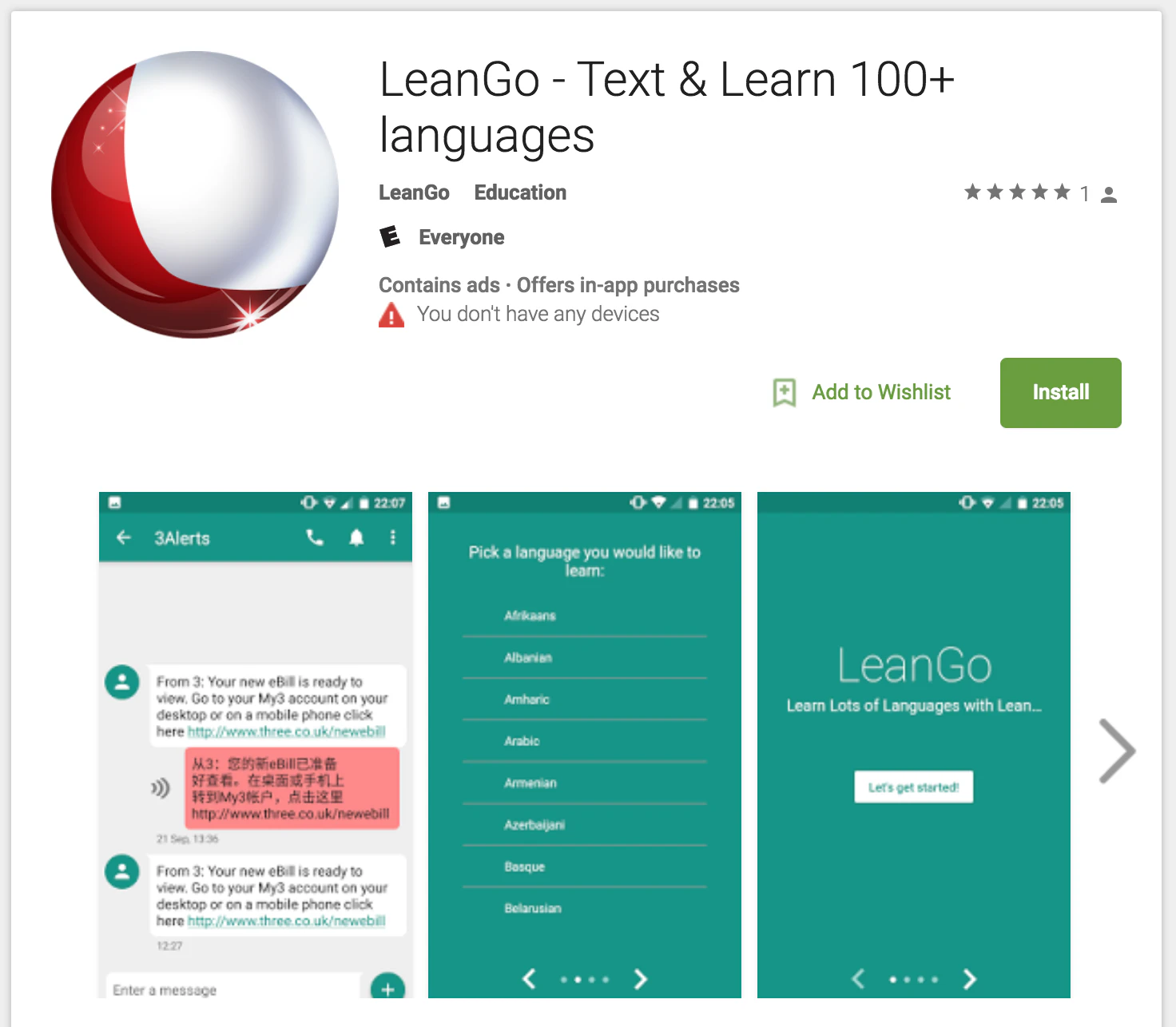 LingoText - Text & Learn foreign languages. 100+ languages available.