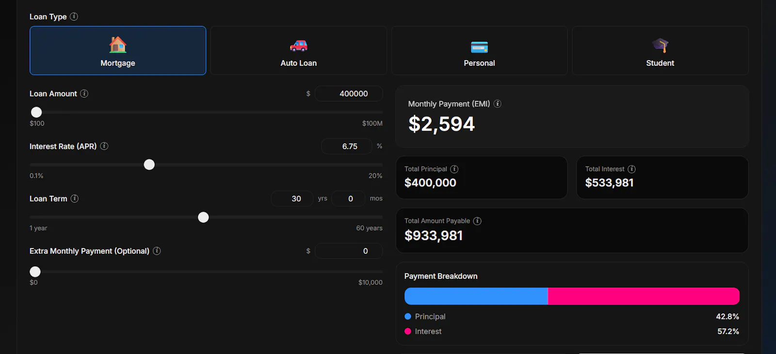 EMI Calculator screenshot 3