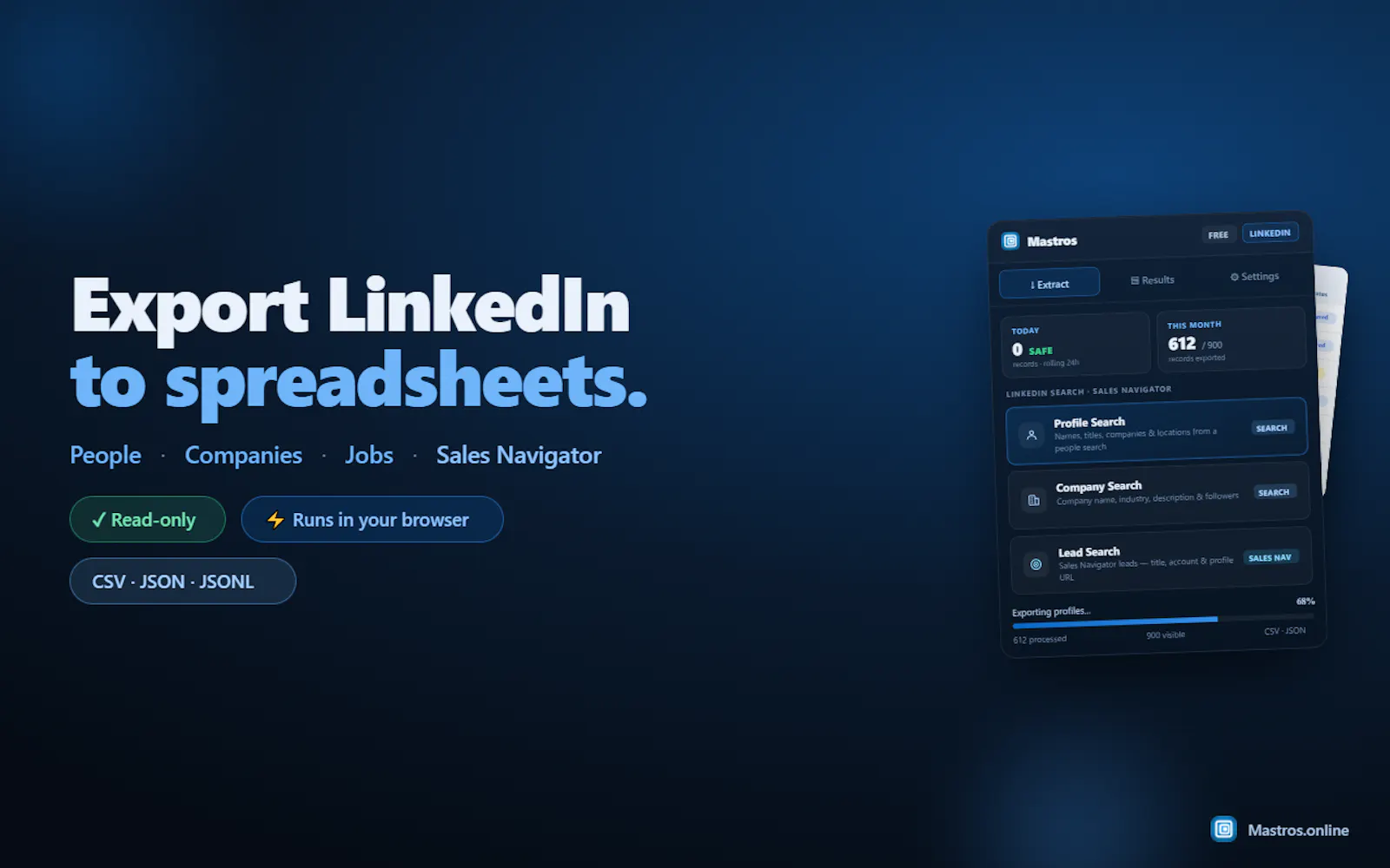 Mastros — LinkedIn & Sales Navigator  screenshot 3