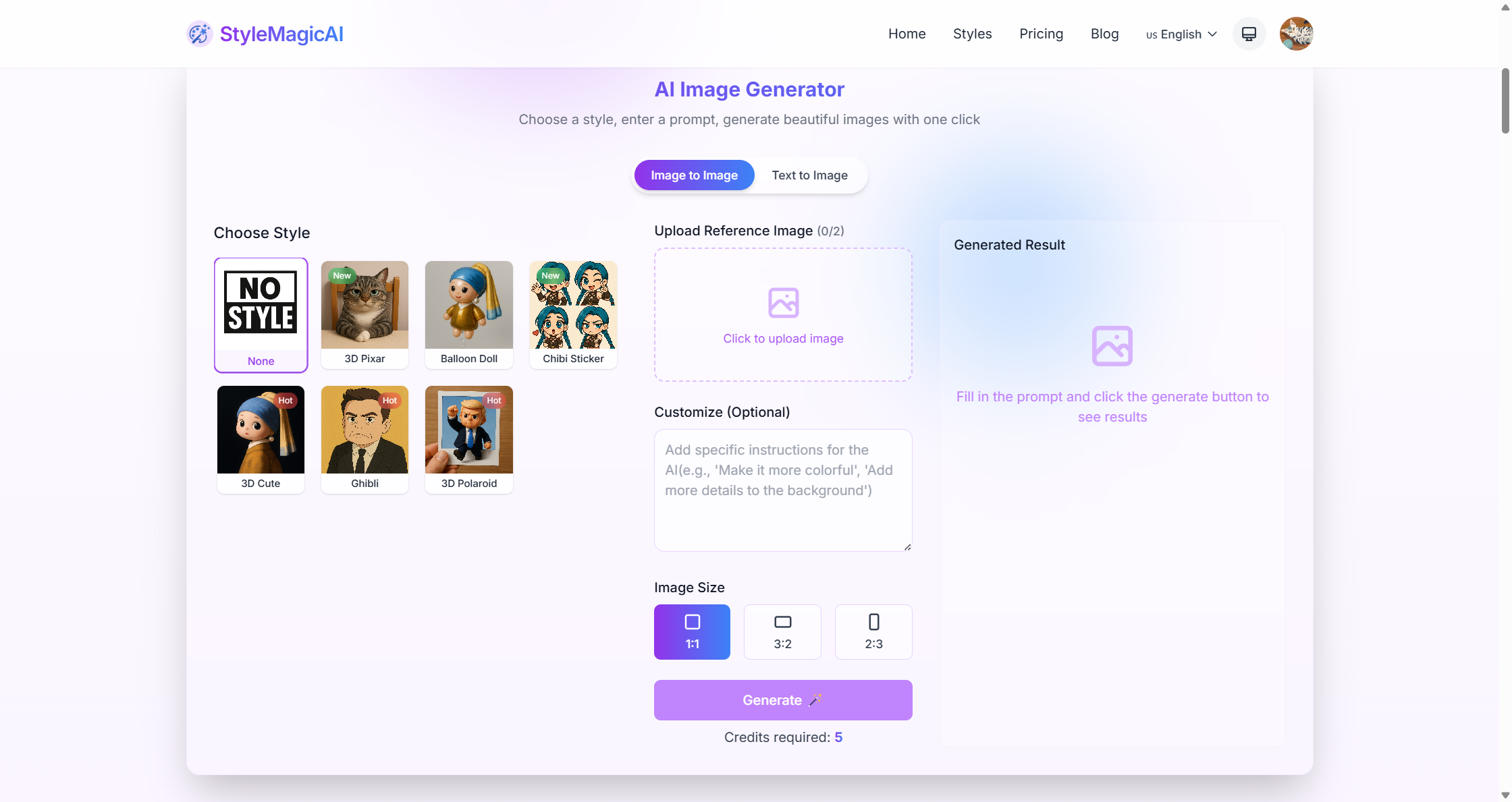Stylemagicai - Generatore di immagini AI gratuito, crea arte AI! media 1