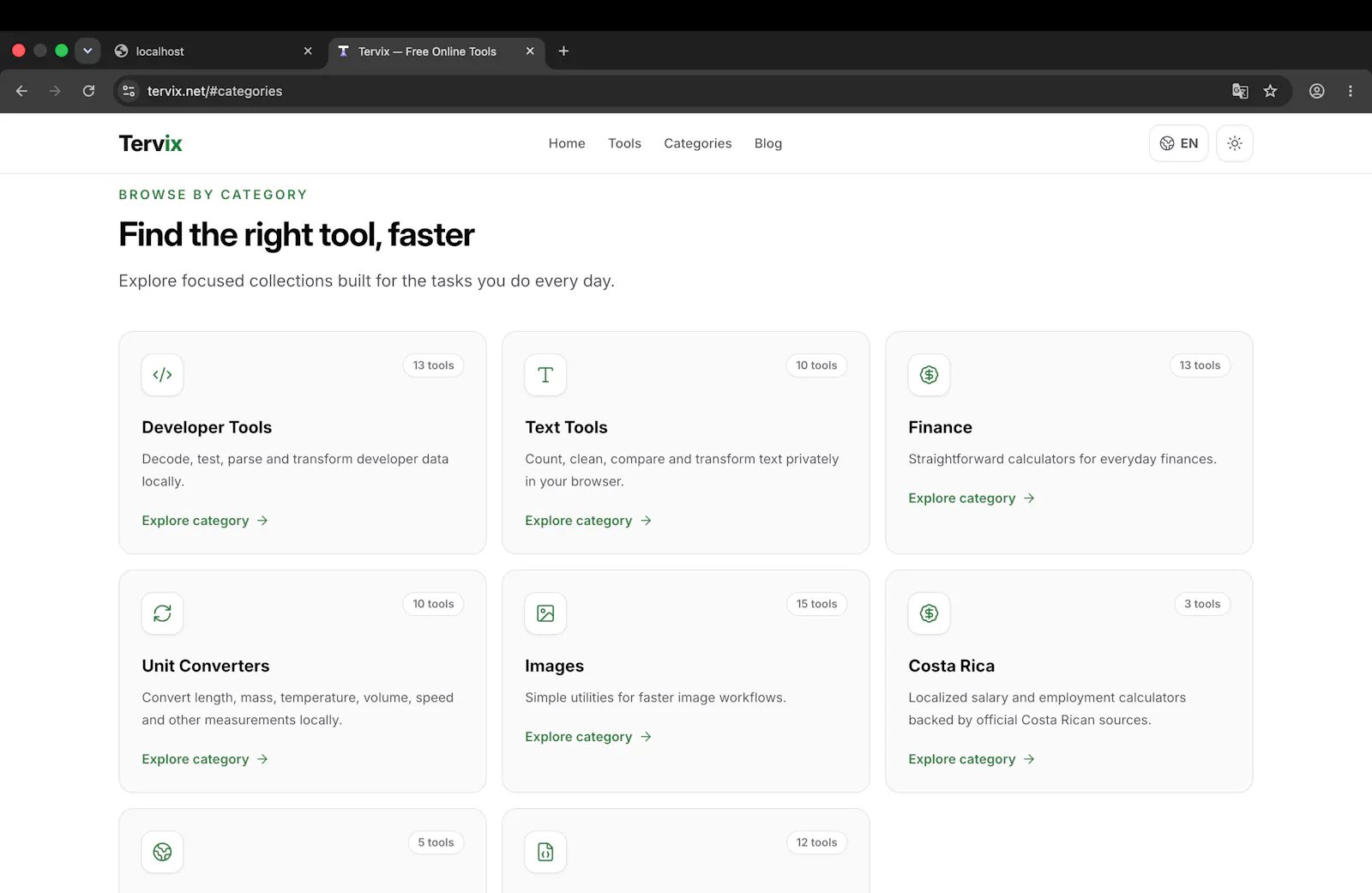 Tervix — Free Online Tools screenshot 1