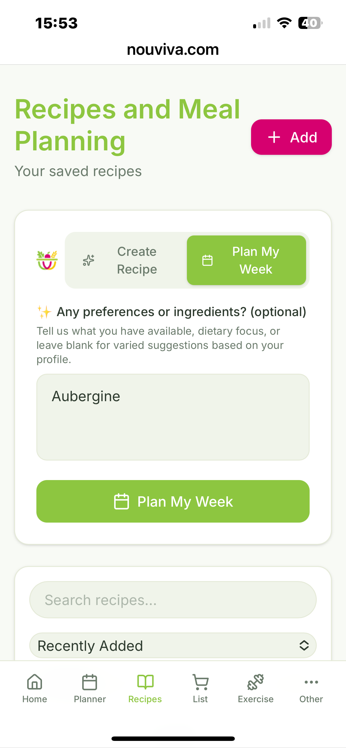 AI health planner aligned to user goals gallery image
