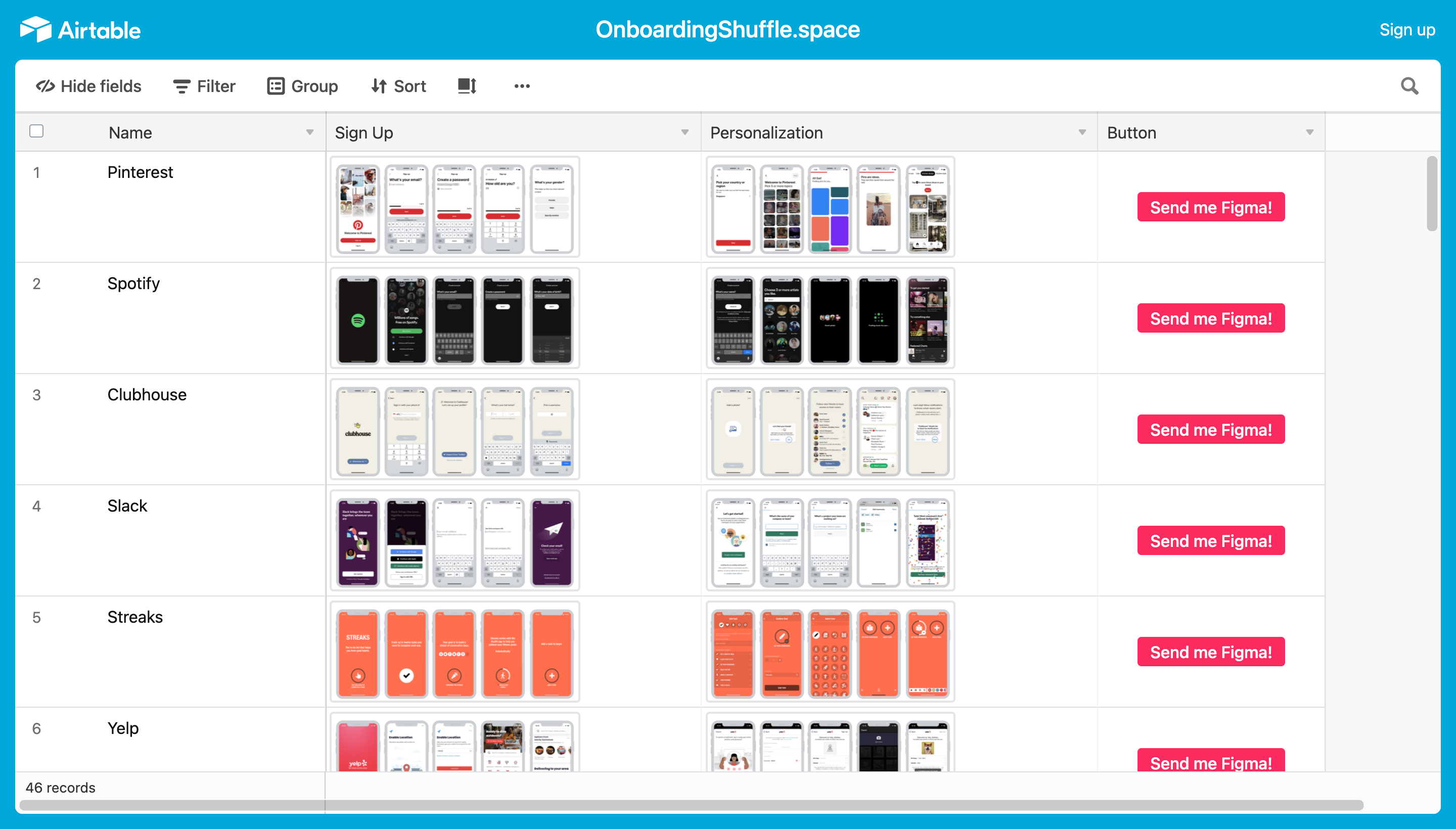 Onboarding Shuffle gallery image