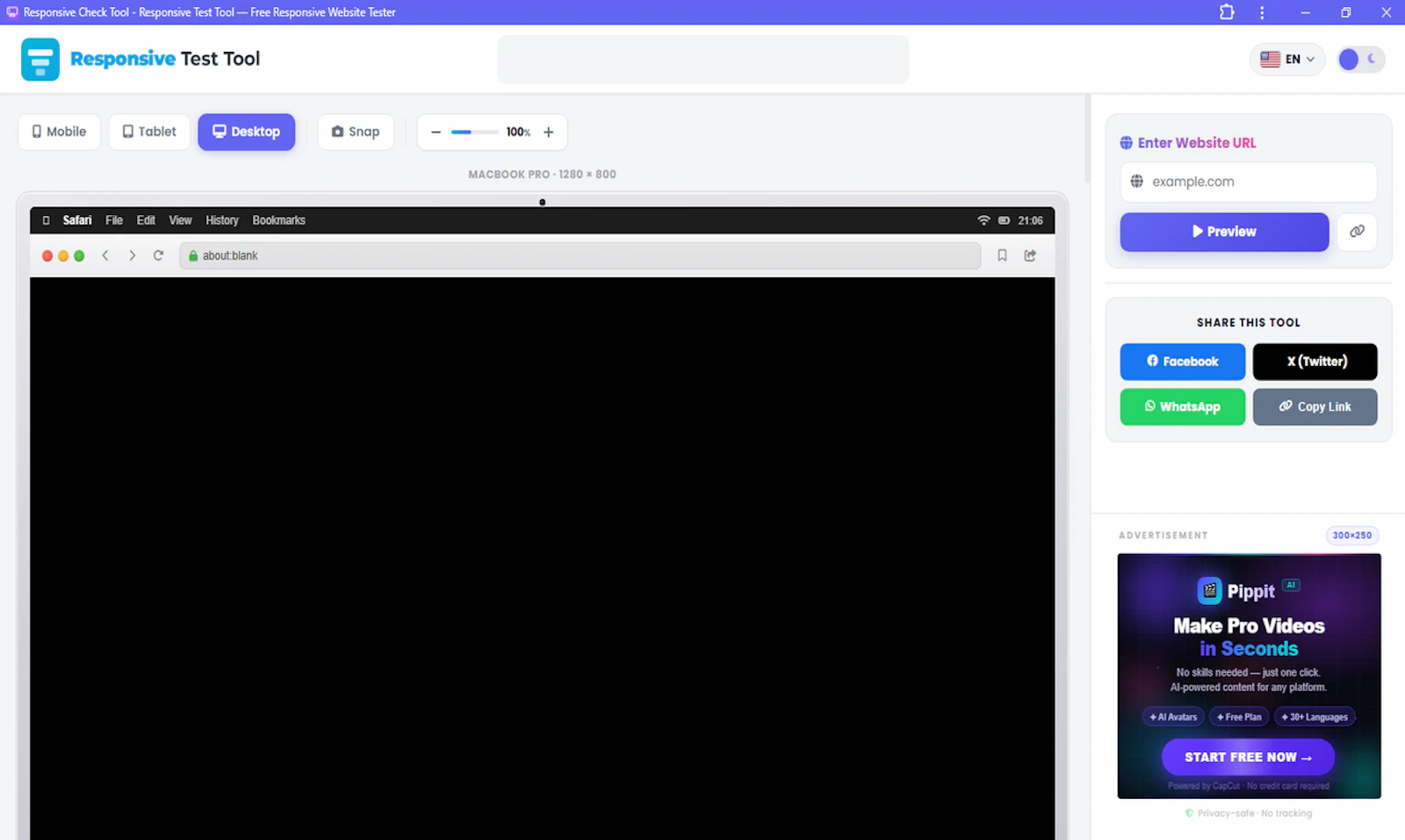 Responsive Test Tool screenshot 2
