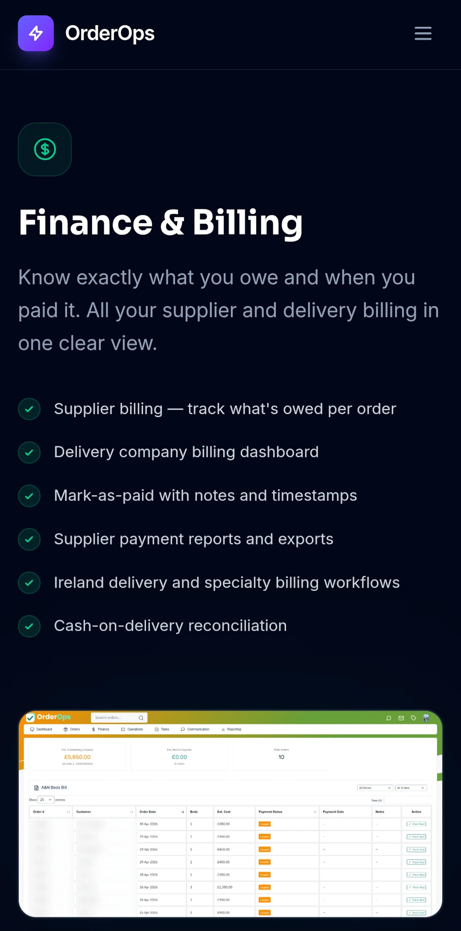 OrderOps — The Operations Platform screenshot 3