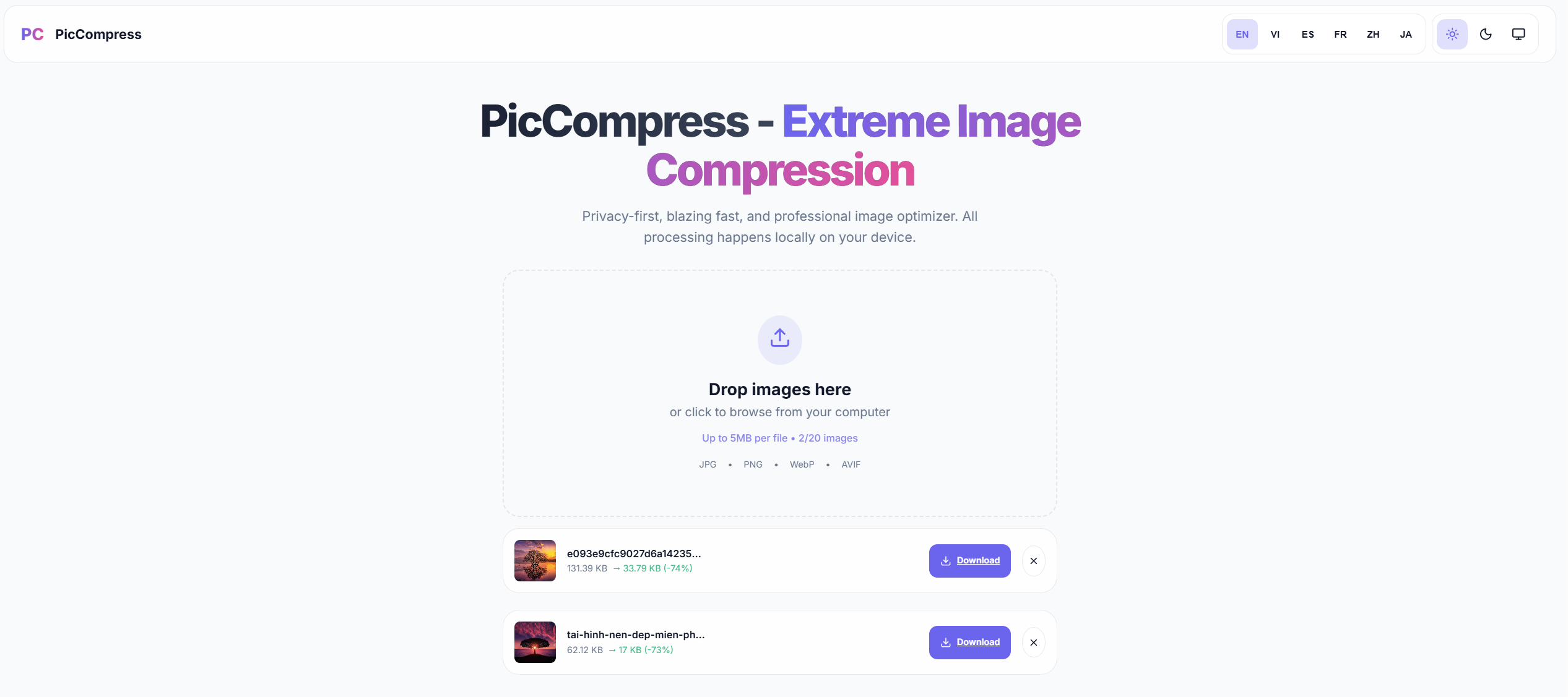 PicCompress gallery image
