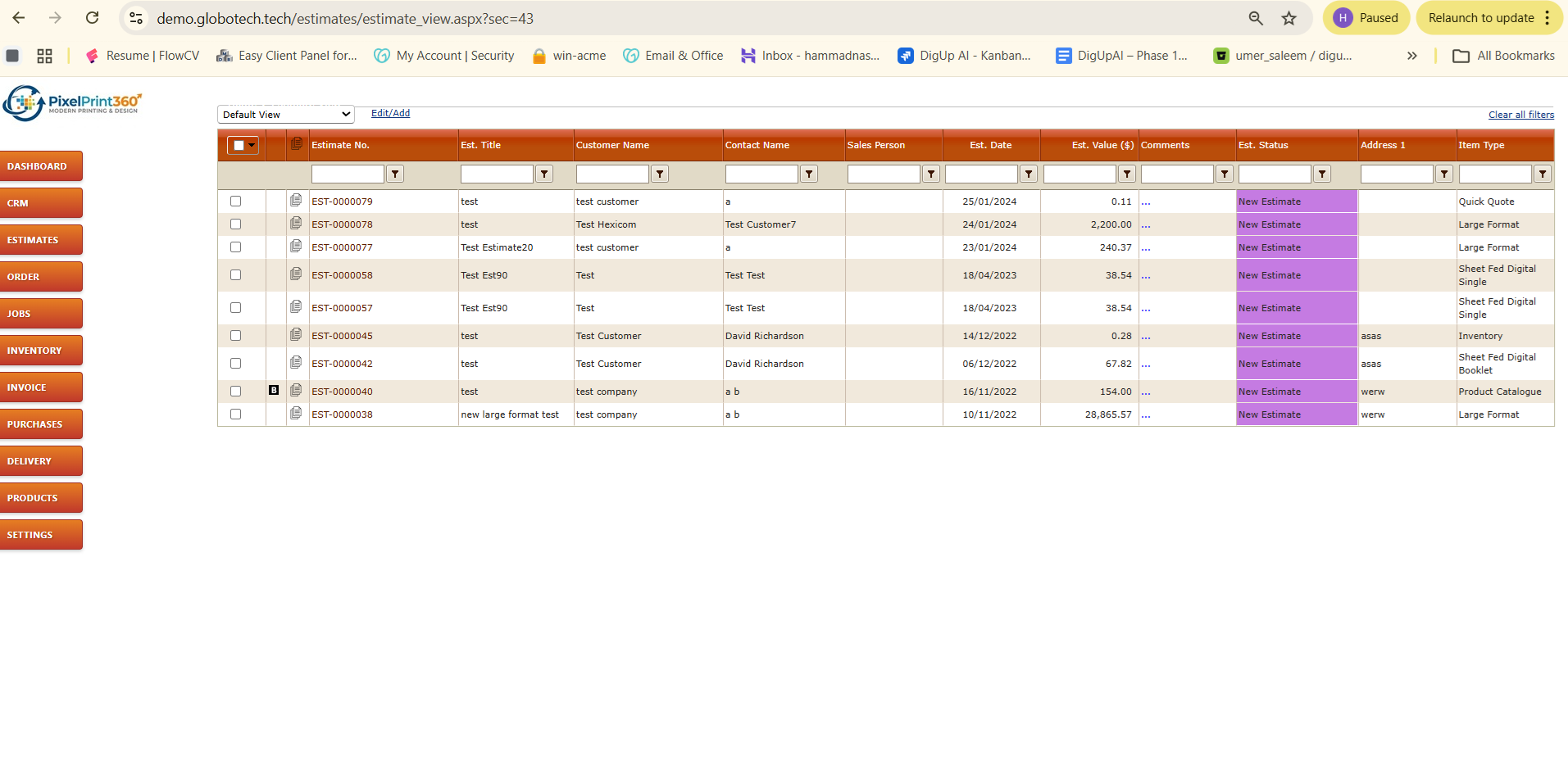 Cost Estimation For Printing Companies